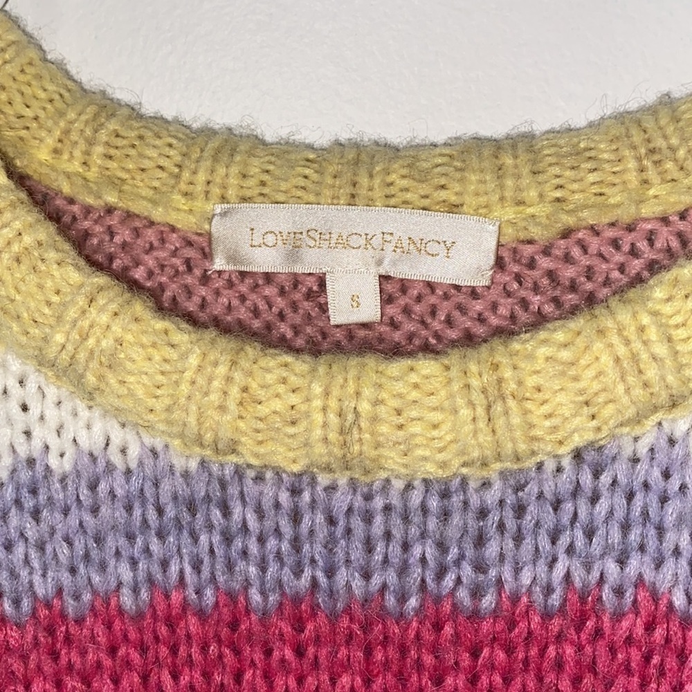 LoveShackFancy Shirelle Pullover Pink Icing Heart… - image 6